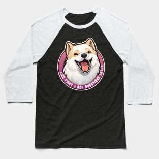 Funny Lick First, Ask Questions Later Chinook Sled Dog Design Baseball T-Shirt